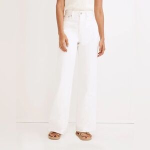Madewell Super Wide Leg White Denim Jeans Women Size 29 High Rise palazzo baggy